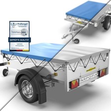 Anhänger Flachplane 258x136 cm + Planenbügel Abdeck Plane für Humbaur HA Modelle