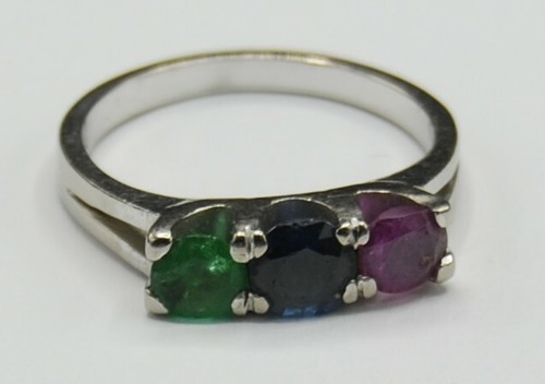 Weißgold memory ring saphir - weißgold,
