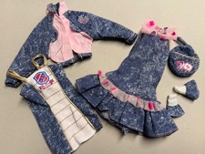 Barbie Vintage Kleidung Jeans, Outfit,  Jacke, Kleider 80er Jahre