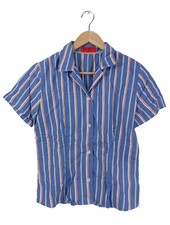 NADINE H. Hemd-Bluse Damen Bluse Gr. DE 38 blau Casual-Look