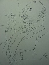 GEORGE GROSZ - Lithographie 1919 "Hausherr" !!