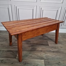Vintage Danish MCM Mid Century Modern Holzlatten Atomic Couchtisch Retro