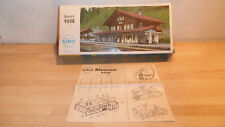Alte leere Schachtel mit Bauplan Bahnhof Blausee 9508 Kibri  44x12x12 cm