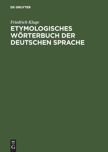 Friedrich kluge - kluge, |