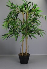 Bambus Pflanze Kunstbaum 100cm Künstliche Grünpflanze im Topf Kunstpflanze M2-BA