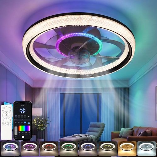 Led rgb deckenventilator - led,