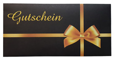 100 Premium Gutschein-Briefumschläge mit goldener Schlaufe, selbstklebend