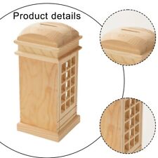 Ästhetische Telefonzelle Spardose aus Holz fördert finanzielle Fähigkeiten