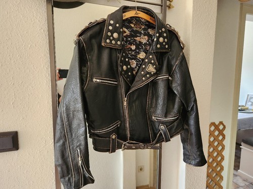 Biker lederjacke used look - biker,