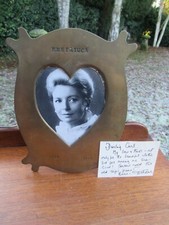 Erster Weltkrieg Messinggraben Kunstrahmen HMS Patuca 1914-16 signierte Karte Deborah Kerr Schauspielerin