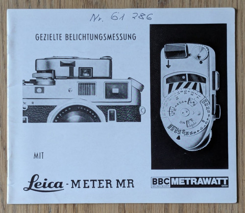 Anleitung für den leica - anleitung, leica-meter