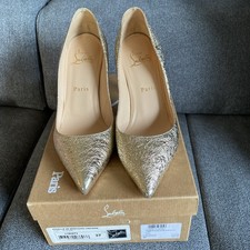 Christian Louboutin Pumps Gr.37 *Pigalle 85 Specchio *, Platine, sehr schön