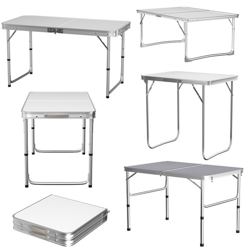 Aluminium campingtisch - aluminium,