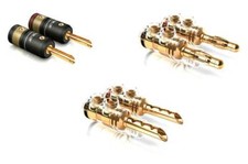 Viablue Bananenstecker für Lautsprecher je 2 Paar