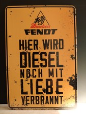 Fendt Dieselross Blechschild Diesel Bulldog Traktor Oldtimer Trecker Schlepper