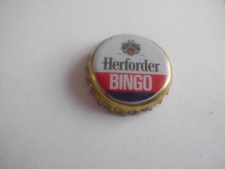Gebrauchter, gold-weiss-roter Kronkorken Herforder BINGO (Code)