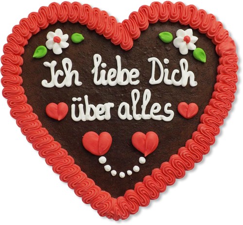 Lebkuchenherz 23x22cm ich - 23x22cm,