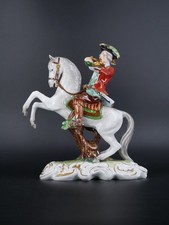 Unterweissbach Porzellan Figur Thüringen Reiterfigur Jagd Kutsche Barock Pferd