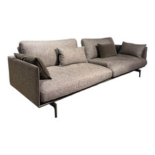 Rolf Benz Sofa Dreisitzer Liv Stoff 17.046 Beigegrau Gestell 