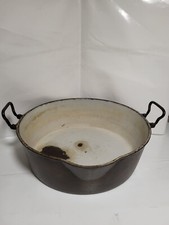 ANTIKE EMAILLE SAHNEPFANNE