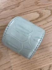 Nurage Armreif Straußenleder Babyblue A Cockoo Moment Np 275€ 6 Cm Breite