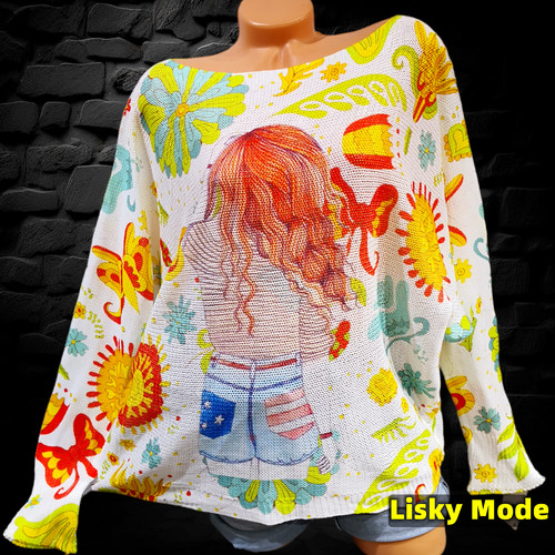 Italy damen pulli shirt - pulli, strick