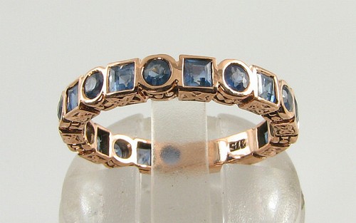 9kt roségold saphir volle - 9kt,
