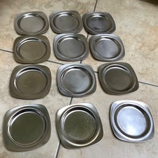 12 alte WMF Glasuntersetzer Cromargan Dreiecksmarke Bauhaus Wagenfeld Ära