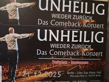 UNHEILIG 1-3 Tickets BERLIN 21.12.2025 STEHPLÄTZE INNENRAUM 