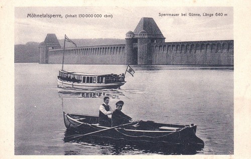 Möhnetalsperre ruderboot - ak,
