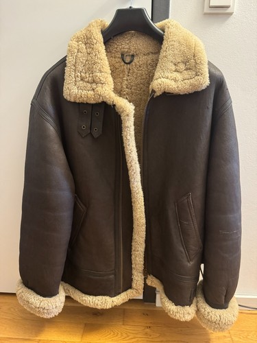 Vintage shearling lederjacke - vintage, shearling-lederjacke