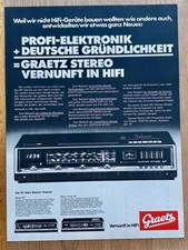 Graetz Master Studio Receiver HiFi Stereo Original 1975 Vintage Advert Werbung