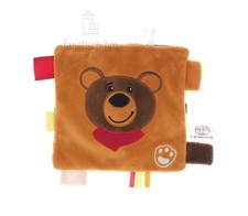 Toy Place Schmusetuch Bär braun mit Knisterfolie Kuscheltuch Labeltuch Müller