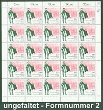 Berlin West 1990 - Drehorgel Leierkasten - Nr. 872 Bogen ungefaltet Formnummer 2