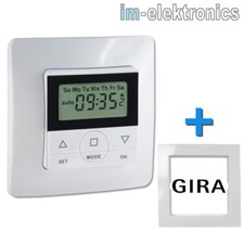 Zeitschaltuhr Uhr CasaSpirit 50 f. Rolladen Jalousie Rollo + GIRA Zwischenrahmen