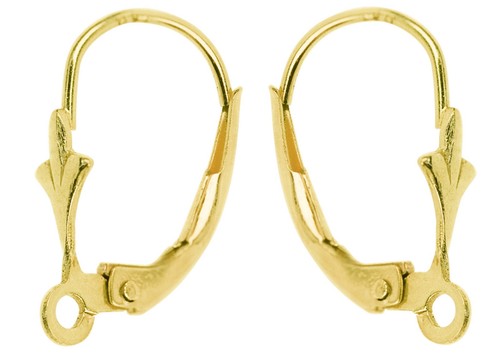 Gelbgold ohrring hebel - 18,