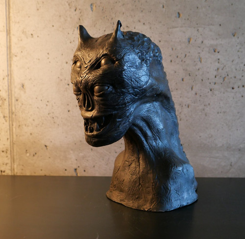 Alien kopf skulptur - alien,
