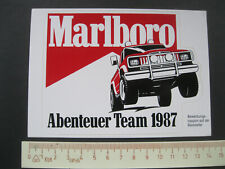 Marlboro Abenteuer Team 1987 Zigarette Tabak Sticker Aufkleber Werbung Reklame