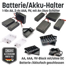 Batterie akkuhalter aaa 9v - aa,