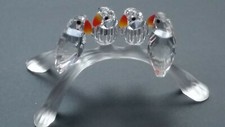 Swarovski Figur (original) Kristall/Glas "Lovebirds" 10,5 cm gebr. Vitrinenstück