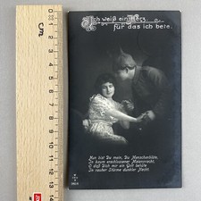 Antike Postkarte 1916 Pickelhaube Abschied 1. Weltkrieg Soldat Mädchen Deutsch