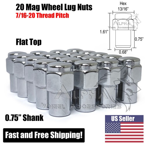 Chrome mag lug nuts - 7/16-20,