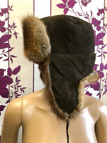 Echt pelz herren trapper hat - echt,
