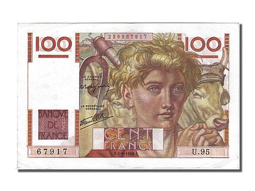 Geldschein frankreich 100 - geldschein,, frankreich,