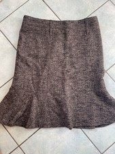 Oui Moments attraktiver Rock Schurwolle braun melange Gr.42