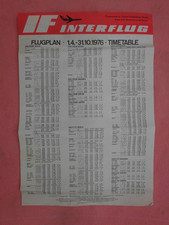 🍀 INTERFLUG FLUGPLAN 1976