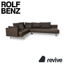 Rolf Benz 555 Leder Ecksofa Braun Sofa Couch manuelle Funktion Schlafsofa