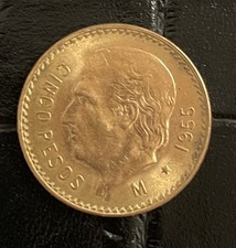 Mexico 5 Pesos  Goldmünze 1955