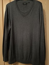 Grauer Kaschmir Herrenpullover Gr.54 Neu