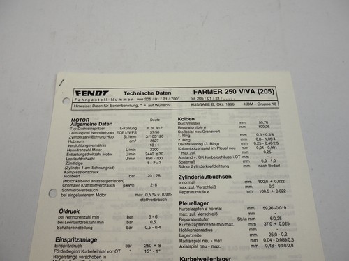 Fendt farmer 250 205 - fendt, v